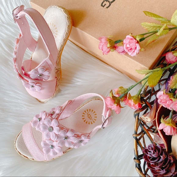 UGG Allairey Sparkles Espadrille Sandal - Pink - Picture 3 of 8